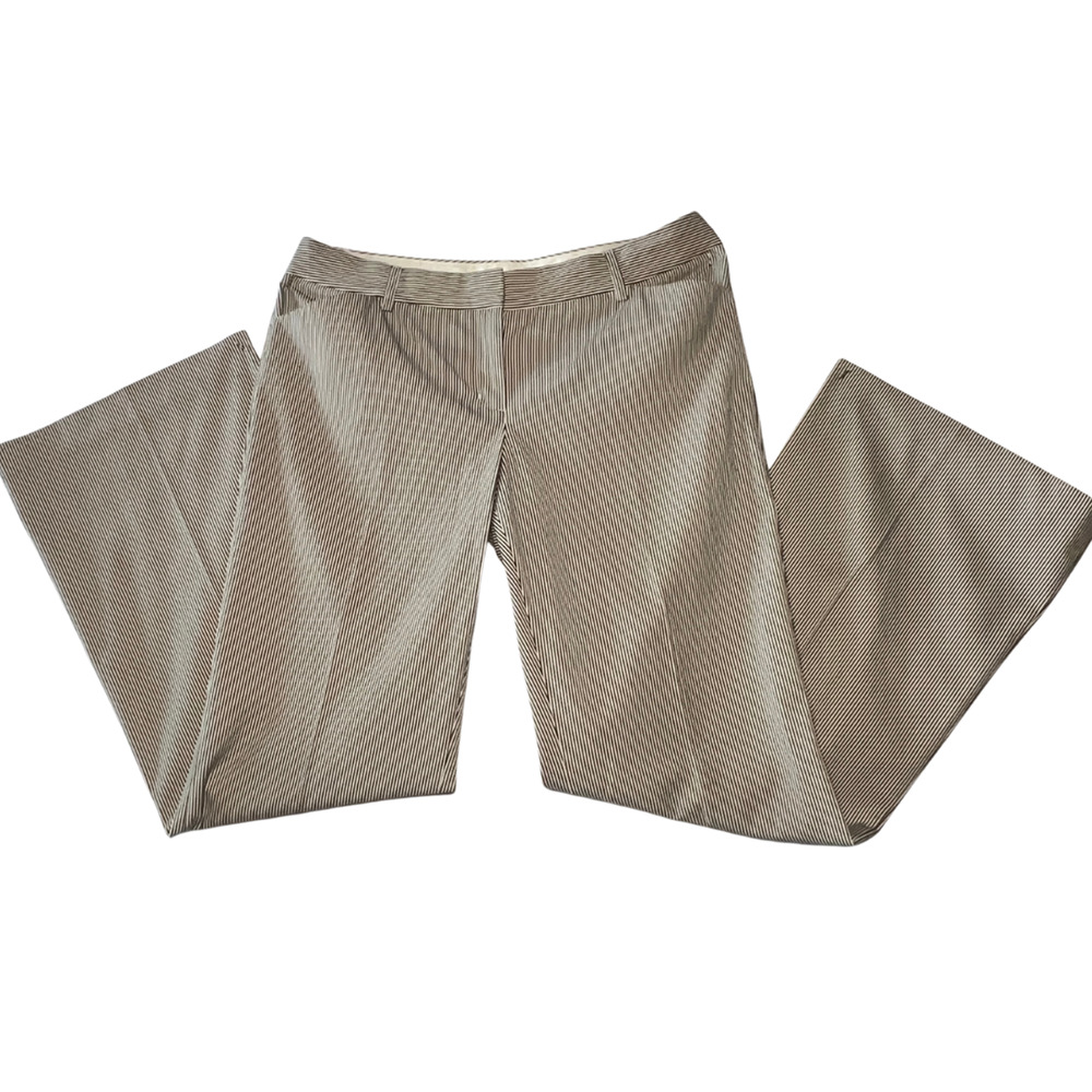 Express Design Studio Editor pants in a striped pattern with a size 10 tag
